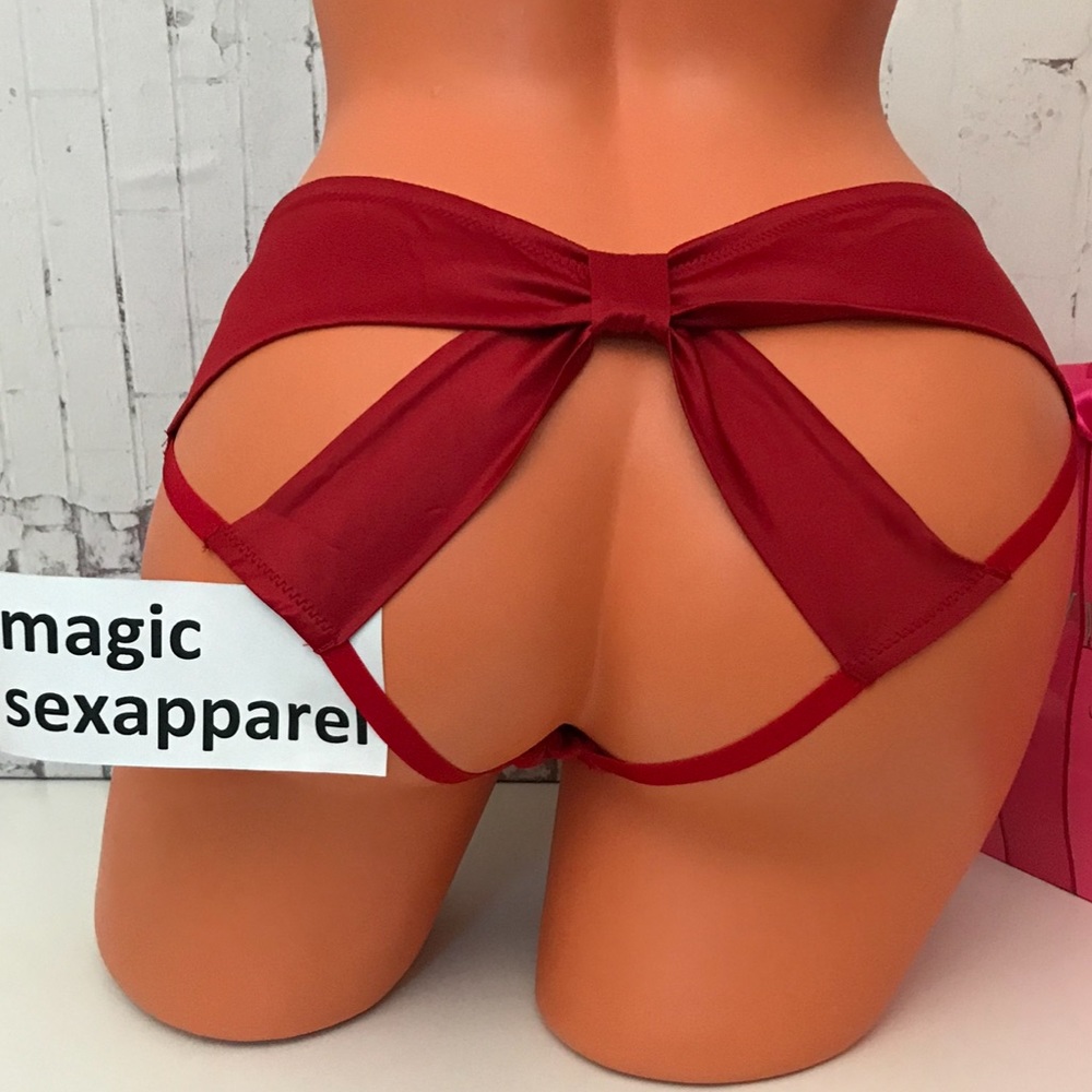 VS S M L XL VERY SEXY LUXE SATIN BOW OPEN BACK
